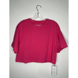 GEMGRU Hot Pink Short Sleeve Crop Top Size Medium NWT